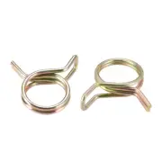 Double Wire 12mm Fuel Line Hose Tube Spring Clips Clamp Zinc Plated 10Pcs