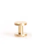 5PCS Screw Button Brass Nail Stud Rivet Leather Solid Head Round Belt Screwback