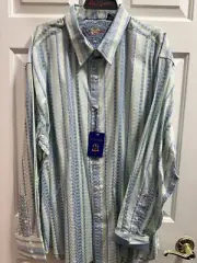 ROBERT GRAHAM SHIRT STYLE VICHY RS091110 Green 3XL NEW!