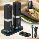 New Electric Salt And Pepper Grinder Set, Rechargeable Salt And Pepper Mill X 2