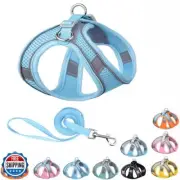 Blue Dog Harness for Medium Dogs, No-Pull Dog Harness and Leash for Easy Walk