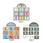 Hopscotch Game Floor Stickers, Puzzle Games Lattice Floor Sticker for Children