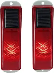 ULTECHNOVO Pcs Solar Strobe Warning Light Long-Lasting Solar Fence Light Easy to Use and Operate