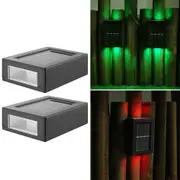 Solar Wall Light 2pcs Solar Wall Light UP and Down Illuminate Outdoor Sunlight Sensor Lamp -Colourful