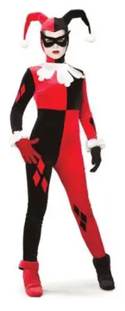 Dc Heroes and Villains Collection Harley Quinn, Multicolored, Medium Costume