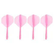 Integrated Dart Shaft & Flights, 4 Pack Lightweight Dart Flight Set, Pink