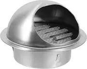 Exhaust Air Vent Cover Stainless Steel Range Hood Cap Wall Mounted Vent Cover 100mm Diameter Decorative Air Vent