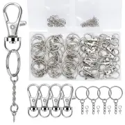 YOULADA 120PCS Swivel Snap Hook with Key Chain Rings Set30PCS Swivel Lobster ...