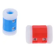 2Red +2Blue Plastic Knitting Needles Row Counter Lines Number Calculator Too-;h