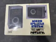 Vtg 80’s Sonic Retro Micro Speaker System 100 Watt Big 3-Way Sound New Old Stock