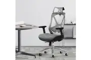 MIUZ Ergonomic Mesh Office Chair Gaming Executive Fabric Seat Headrest White