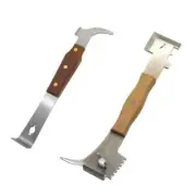 Bee Hive Tools J Type With Wooden Handle Cut Honey Knife Beehive Scraper