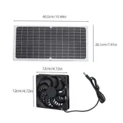 Solar Powered Exhaust Fan 16W Monocrystalline Silicon Panel Dual Ventilation