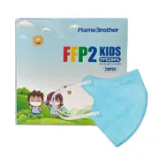 Catzon 20Pcs FFP2 Mask 5 Layer Cup Dust Safety Masks for Kids-Light Blue
