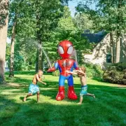 Marvel Spider-Man 6ft Inflatable Yard Sprinkler Giant Outdoor Water Toy for Kids
