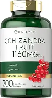 Schizandra Capsules | 1160 mg | 200 Capsules | Berry Fruit Extract | Non-GMO and Gluten Free | by Carlyle
