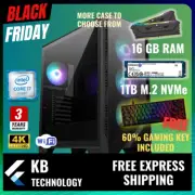 Intel Core i7 Quad Gaming PC 16GB RAM | 1TB M.2 SSD Desktop Computer