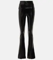 [Norma Kamali] Norma Kamali Spat faux patent leather leggings AU 14 black