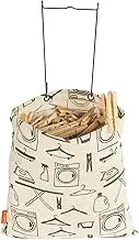 Hanging Clothespin Bag - Wide Mouth Pin Collector for Clothesline Clips & Wooden Laundry Pegs - Canvas Storage for Clothes Pins From Laundry Line - 28 x 2.2 x 30.5 Cm