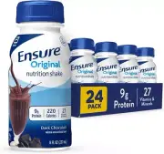 Ensure Original Dark Chocolate Nutrition Shake | Meal Replacement | 24...