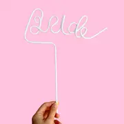 Bachelorette Party Bride Swirly Drinking Straw - White