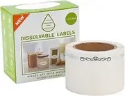 L LIKED 120 Pcs Dissolvable Food Label, 1 1/2" x 2 1/2" Canning Label for Mason Jars - Easy Writing, Homemade Jam, Jelly, and More - 1 Roll