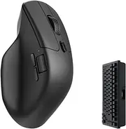 Keychron M6 4000Hz Wireless Bluetooth Optical Mouse 5.1/2.4GHz/USB, Lightweight 78g, Programmable, PixArt 3395 Sensor with Up to 26K DPI/ 650 IPS for Windows Mac Linux - Black