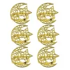 Pack of 6 Napkin Rings Hollowed Moon and Star Napkin Holders Table Decoration