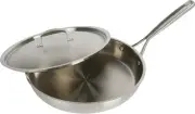 Babish 12-Inch Triply Stainless Steel Professional Grade Fry Pan w/ Lid