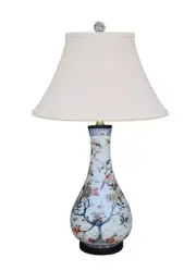 Beautiful Floral Porcelain Vase Table Lamp 24"