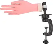 ELAYARD 1set Manicure Training Simulated Hand Model with Fixed Stand Bendable Artificial Hand for Nail Art Practice for Beginners and Professionals for Makeup Studios and Personal Use