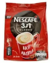 NESTLE NESCAFE Classic 3 in1 Instant Coffee Sachets Full Box 20 x 16.5g