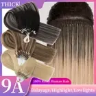 Micro Link Human Hair Extensions Micro Ring Bead Loop Link Tip Russian Hair 24"