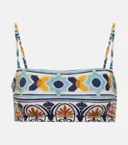 [La DoubleJ] La DoubleJ 3-Way printed bra top UK 6 blue