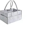 Baby Diaper Caddy Felt Cloth Nursery Storage Bin and Car Organizer Portabl
