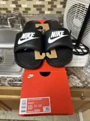 NIB RARE Player Exclusive Nike EYBL Victori One Slide Black Sz 10.