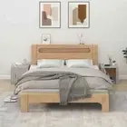 2X Elegant Bedside Table Nightstand Cabinet Storage Wood Furniture Concrete Grey