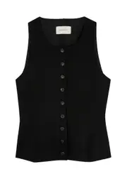 Magda Butrym Silk Waistcoat - Black - 40 (UK12 / M) 40 (UK12 / M)