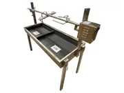 Extendable Charcoal Spit Roast Machine - 25kgs meat capacity Motor from DIZZY LAMB - SSB-3060X
