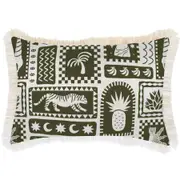 Cushion Cover-Coastal Fringe-Naxos Eucalyptus-35cm x 50cm