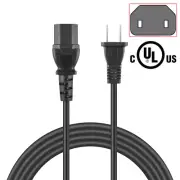 UL 2-Prong Power Cord for Onkyo TX-NR828 Home Theater M-282 Power Amp & more