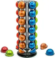 [MOLEDINO] Coffee Pod Holder for Nespresso Vertuo - 35 Pods Capacity,360°Rotating Coffee Pod Storage,Space-Saving Coffee Capsule Holders,Decor Accessories for Kitchen Coffee Office (Black)