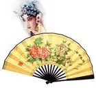 Handheld Cloth Fan Floral Pattern Clack Fan for Women Festival Accessories
