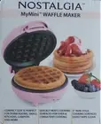 Nostalgia 5 inch Round My Mini Personal Electric Waffle Maker Pink