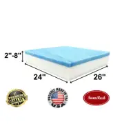 FoamRush 24" x 26" Cool Gel Memory Foam Upholstery Square Seat Cushion USA
