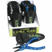 KROK APRP7 Aluminum Pliers 7.5" Straight Jaw w/side cutter, Lanyard & Sheath