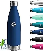 Grsta Thermos Flask, 750 ml Stainless Steel Drinking Bottle, Sports, Cold and Warm, Leak-Proof, BPA-Free, Double-Walled Vacuum Insulated, Bottle for Travel, Camping, Sports, Dark Blue