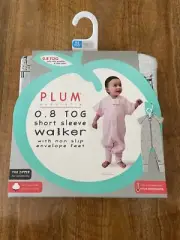 Plum 0.8 Tog Short Sleeve Walker Romper Sleep Suit Size 1 Grey New