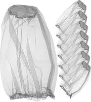 Outdoor Bug Netting Hat Professional Mosquito Head Nets Neck Cover for Full Protection for Travel Grey