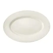 Mikasa Cranborne Stoneware Everyday Dining Oval Serving Platter, 39cm - Cream